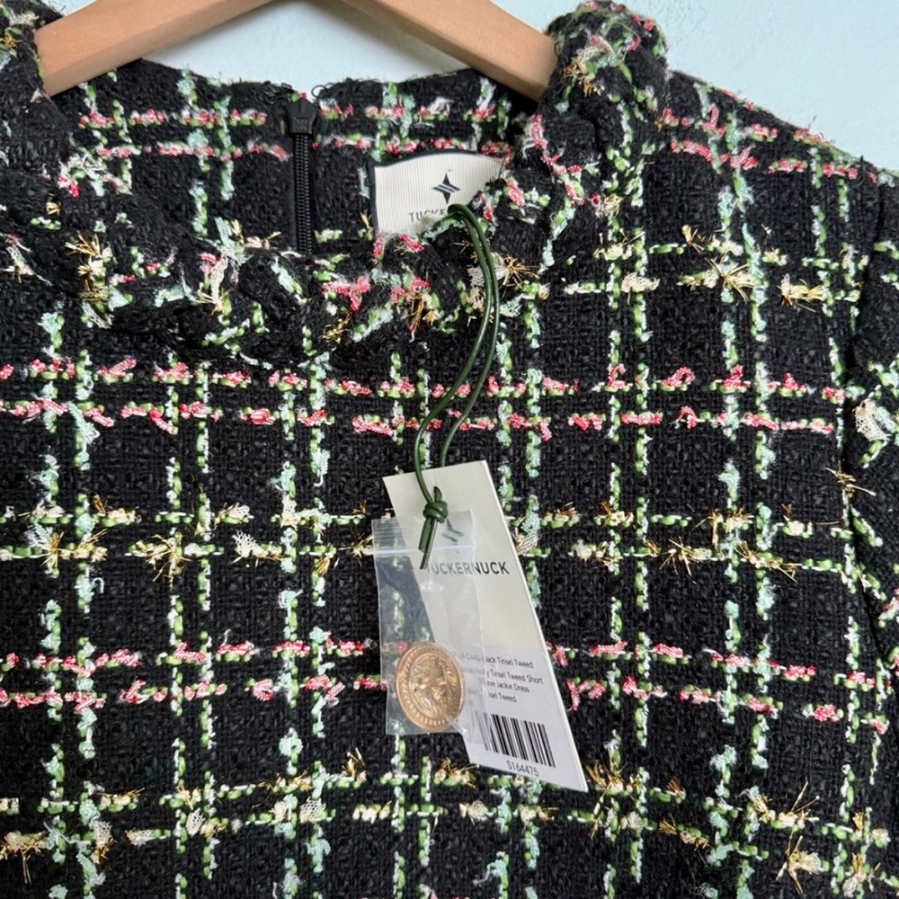 Tuckernuck Holly Tinsel Tweed Jackie Dress Sz M - Picture 7 of 11